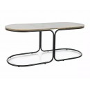 Комплект SIGNAL DUAL (стол журнальный + 2 пуфа) дуб артизан/черный/серый